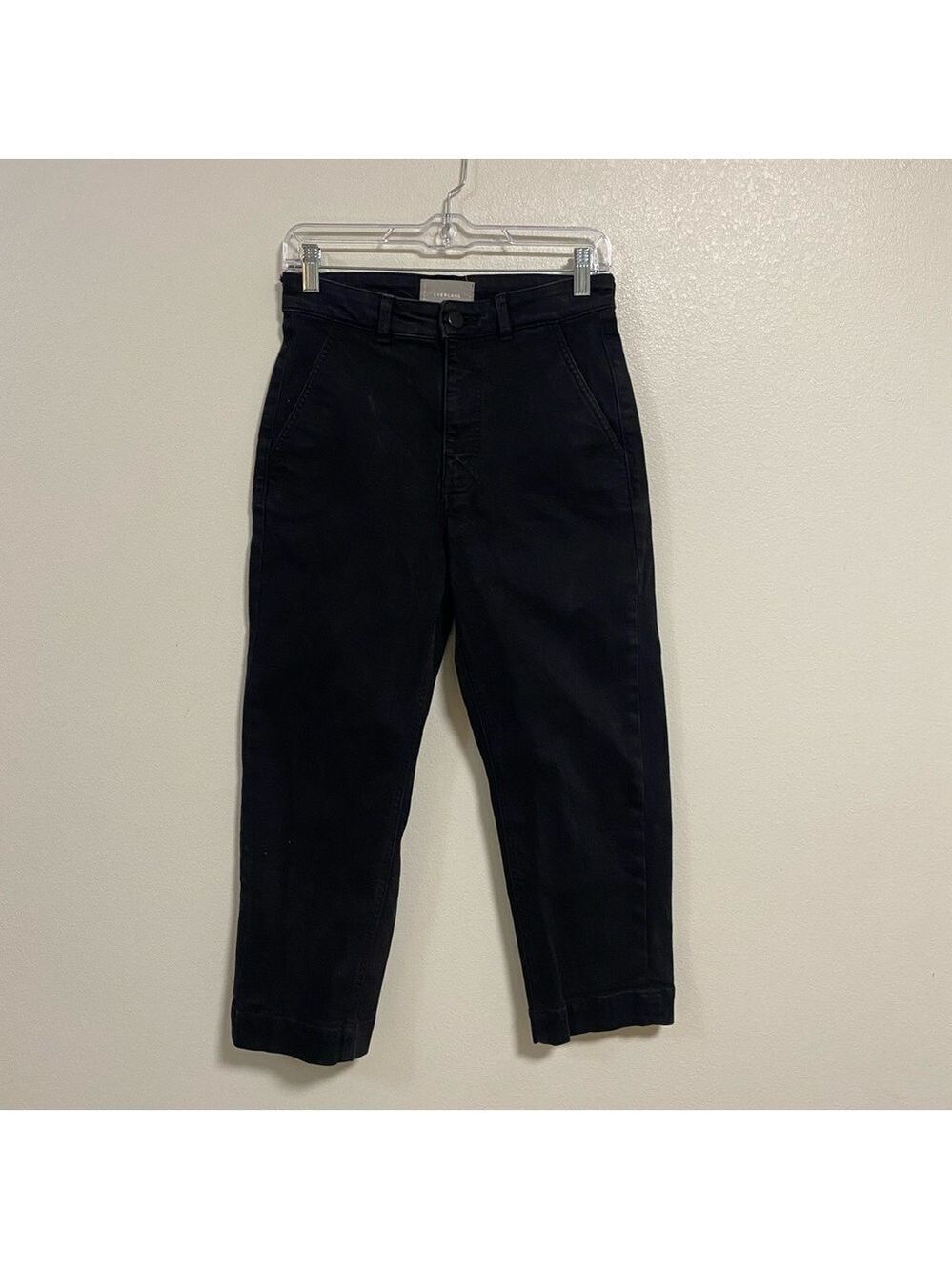 Everlane Jeans Women’s Size 6 Black The Straight Leg Crop Short Pants